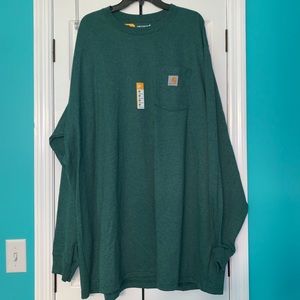 Men’s Carhartt hunter green long sleeve t shirt